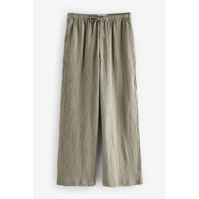 Pantalon avec lin texturé ample NEXT