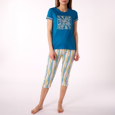 Pyjama court femme SAMBA bleu MELISSA BROWN