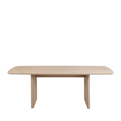 Table à manger 8 personnes aux bords arrondis en bois- DRYAS DRAWER