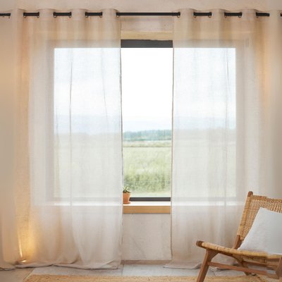 Rideau voilage 100% lin fluide HOME MAISON