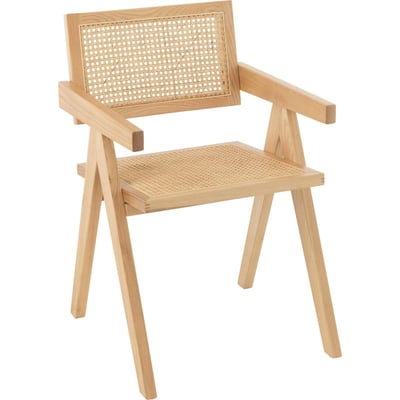 Chaise en bois de frêne et rotin tressé RECOLLECTION
