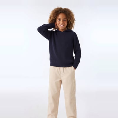 Pull à capuche uni contenant de la laine, certifié OEKO-TEX MONOPRIX