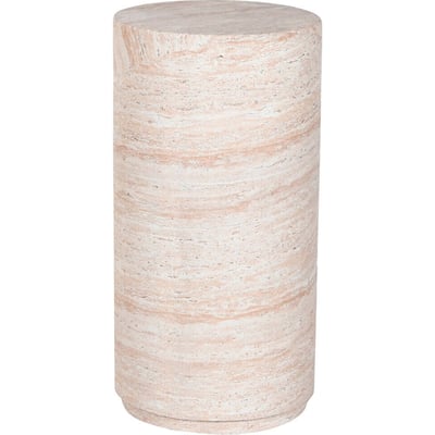 Table d'appoint ronde effet travertin en résine Neoclasico Simil Travertine RECOLLECTION