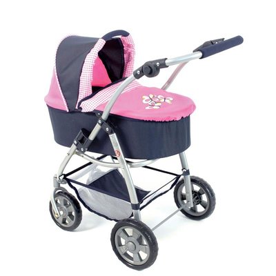 La poussette pour poupée combinée 3 en 1 EMOTION "ALL IN" - Marine et rose BAYER CHIC 2000