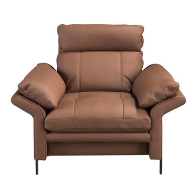 Fauteuil en cuir marron ANGEL CERDA