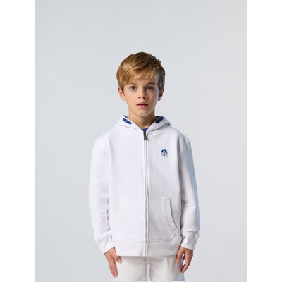 Sweat à capuche zippé avec patch logo NORTH SAILS