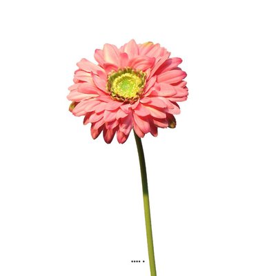 Gerbera artificiel, H 48 cm Rose soutenu ARTIFICIELLES