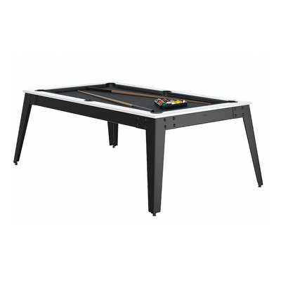 Billard Steel Blanc Pieds Gris Drap Gris Ardoise RENE PIERRE