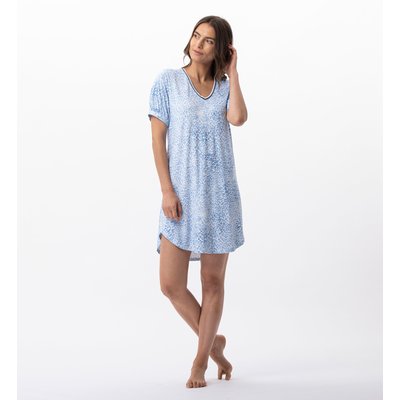 Chemise de nuit imprimée en viscose élasthanne VICTORIA 701 LE CHAT