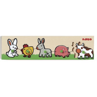 Puzzle en bois gros boutons Farm'n'co DJECO