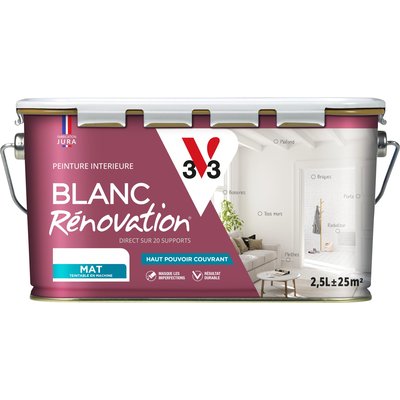 Peinture murale Blanc Rénovation® Mat, les blancs V33