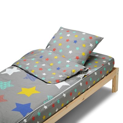 Caradou® sans couette Stars Parure de lit enfant BLEU CALIN