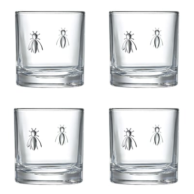 Boite de 4 verres à whisky Abeille 32 cl - ABEILLE LA ROCHERE