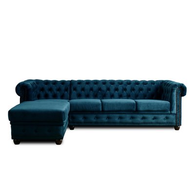 Canapé d'Angle gauche en Velours 4 places - WILLIAM LISA DESIGN
