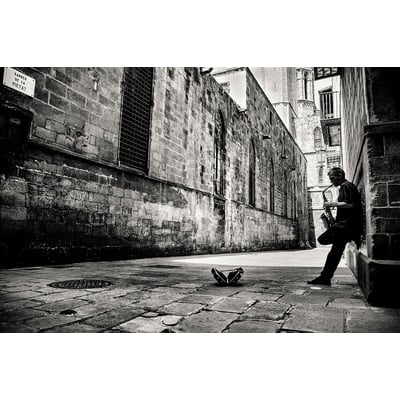 Tableau saxophone de rue HEXOA