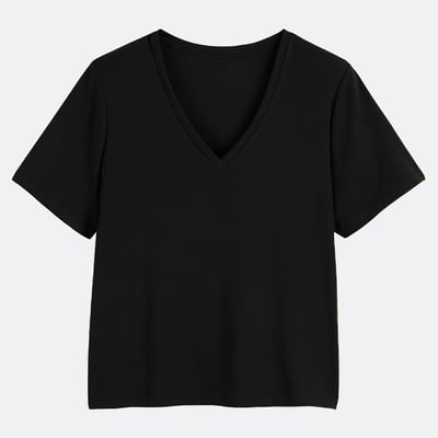 T-shirt col v manches courtes LA REDOUTE COLLECTIONS