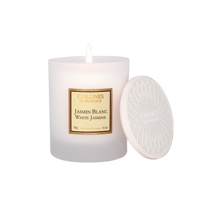 Bougie Parfumée Cire Végétale JASMIN BLANC COLLINES DE PROVENCE