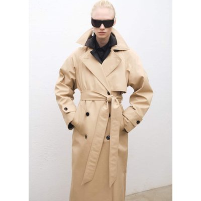 Trench long oversize coton MANGO