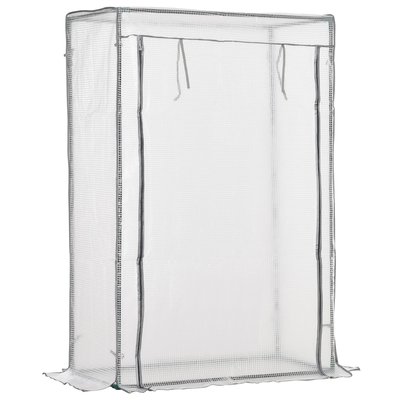 Serre de jardin à tomates acier thermolaqué PVC blanc transparent OUTSUNNY