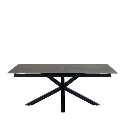 Table à manger extensible 6 à 12 personnes en céramique et métal 200-240x100cm- EUREMA DRAWER
