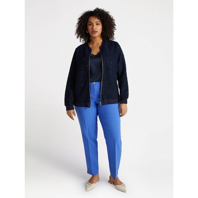 Pantalon droit à pli marqué en tissu fluide FIORELLA RUBINO