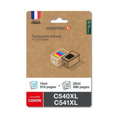 Cartouche d'encre C540/C541 XL - Noir + 3 couleurs ESSENTIEL B