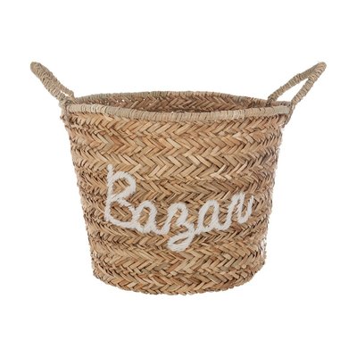 Panier Osier Avec Broderie ATMOSPHERA