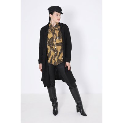 Gilet en maille torsade cote 6/2 avec capuche JEAN-MARC PHILIPPE