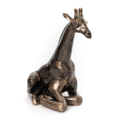Girafe couchée patinée d ée AMADEUS