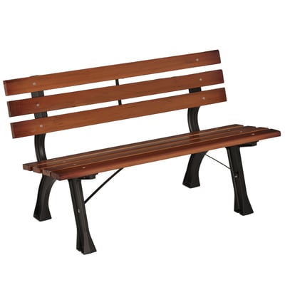 Banc de jardin Bois de sapin Marron OUTSUNNY