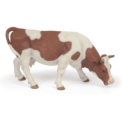 Figurine Vache Simmental broutant PAPO