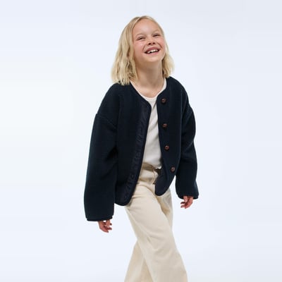 Veste unie effet mouton MONOPRIX