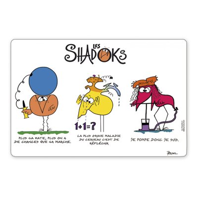 Set de table Shadoks 3 devises WINKLER
