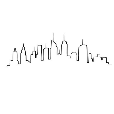 Sticker plat Skyline 50x70 ATMOSPHERA
