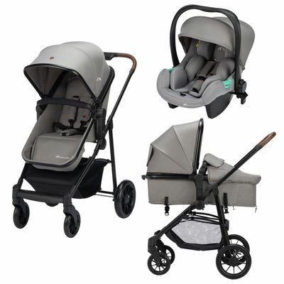 Trio Haze, Poussette avec assise convertible en nacelle + Cosi i-size BEBECONFORT