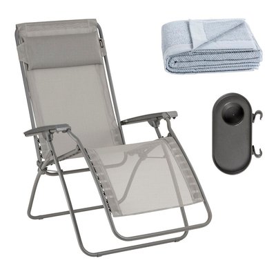 Ensemble fauteuil relax avec porte gobelet et drap de bain - RCLIP LAFUMA MOBILIER