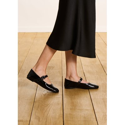 Ballerines bout carré plates en cuir LA FEE MARABOUTEE