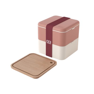 Lunch box 2 compartiments Made in France 1L, MB Original + Planche à découper en bois MONBENTO