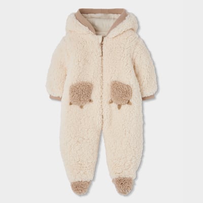 Barboteuse bébé écrue avec motif moutons BOBOLI
