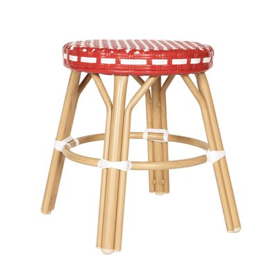 Tabouret bas en rotin synthétique, BELLEVILLE OVIALA