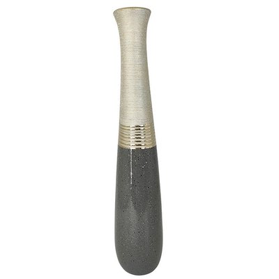 Grand vase gris et or PIER IMPORT