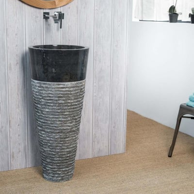 Vasque en marbre ronde sur pied conique FLORENCE WANDA COLLECTION