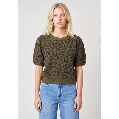 Pull femme imprimé léopard  LISADE DEELUXE