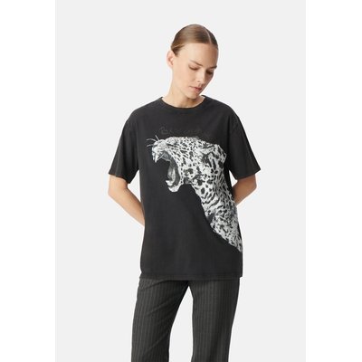 Tee-shirt coton bio visuel léopard et message IKKS