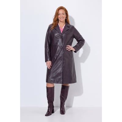 Manteau swing en cuir, coupe évasée ULLA POPKEN