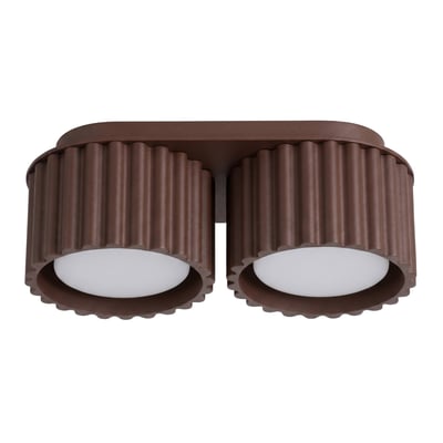 Plafonnier Aluminium Marron Gx53 2 AURA EDEN