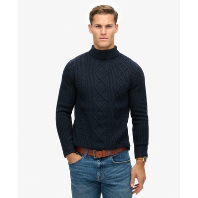 Pull à col roulé en maille torsadée Merchant Store SUPERDRY