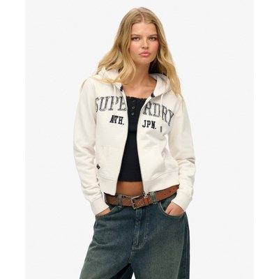 Sweat à capuche court décontracté zippé Athletic Essentials SUPERDRY