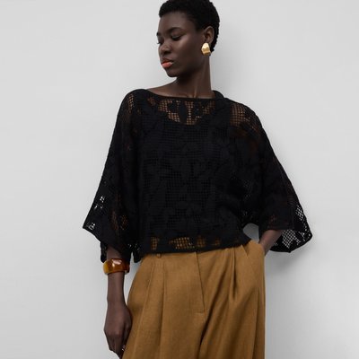 Pull en maille ajourée ADOLFO DOMINGUEZ