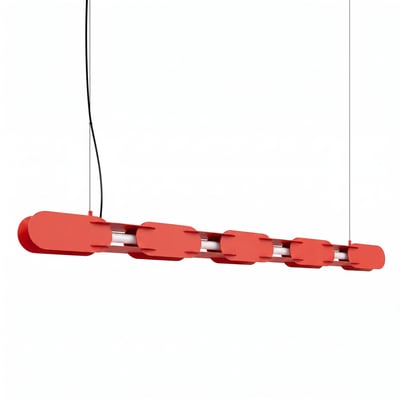 Suspension Acier Rouge LED 1 Chain EDEN